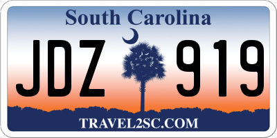 SC license plate JDZ919
