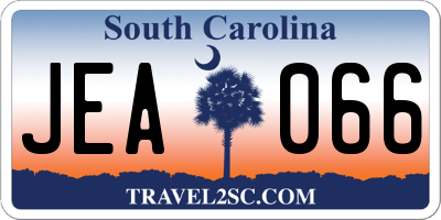 SC license plate JEA066