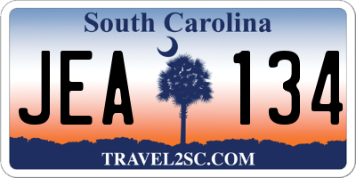 SC license plate JEA134