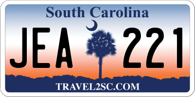 SC license plate JEA221
