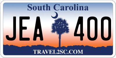 SC license plate JEA400