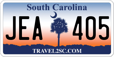 SC license plate JEA405