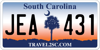 SC license plate JEA431