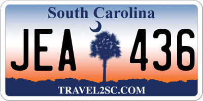 SC license plate JEA436