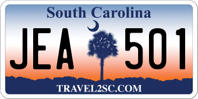 SC license plate JEA501