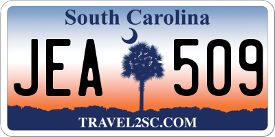 SC license plate JEA509