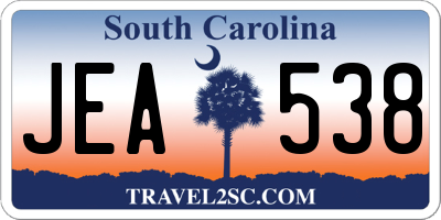 SC license plate JEA538
