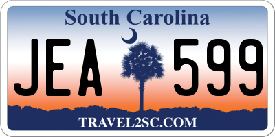 SC license plate JEA599
