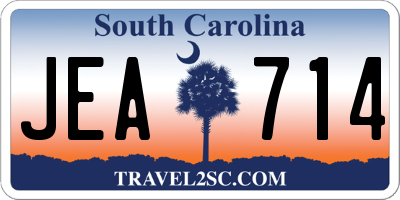 SC license plate JEA714