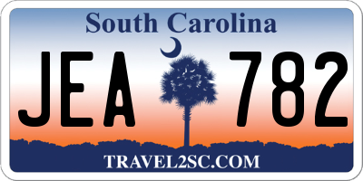 SC license plate JEA782
