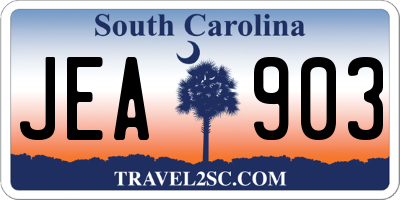SC license plate JEA903