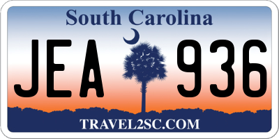 SC license plate JEA936