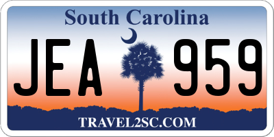 SC license plate JEA959