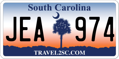 SC license plate JEA974