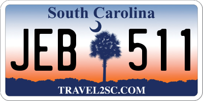 SC license plate JEB511