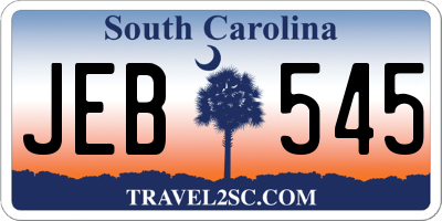 SC license plate JEB545