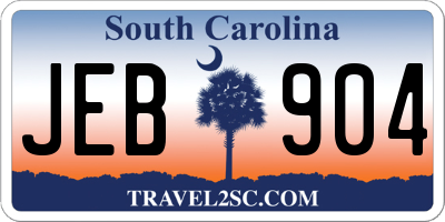 SC license plate JEB904