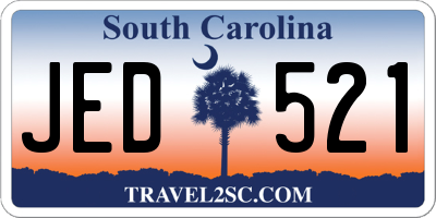 SC license plate JED521