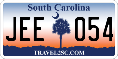 SC license plate JEE054