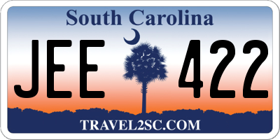 SC license plate JEE422