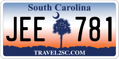 SC license plate JEE781