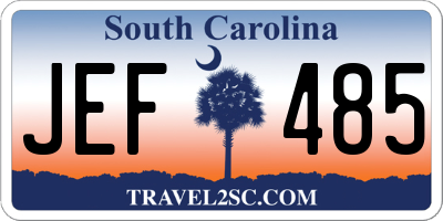 SC license plate JEF485