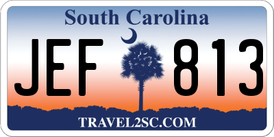 SC license plate JEF813