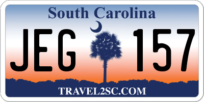 SC license plate JEG157