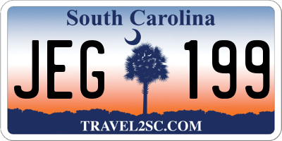 SC license plate JEG199