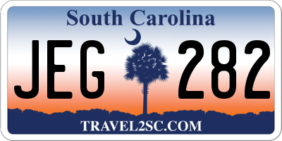 SC license plate JEG282