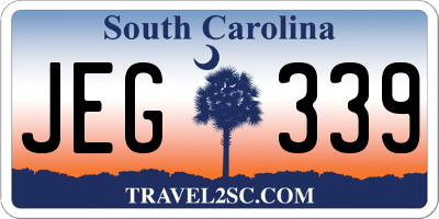 SC license plate JEG339