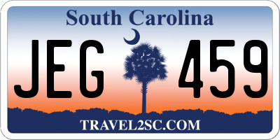 SC license plate JEG459