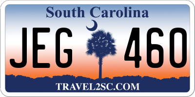 SC license plate JEG460