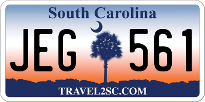 SC license plate JEG561