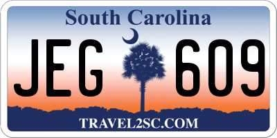 SC license plate JEG609