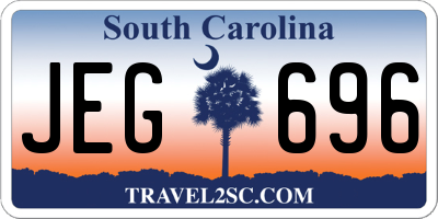 SC license plate JEG696