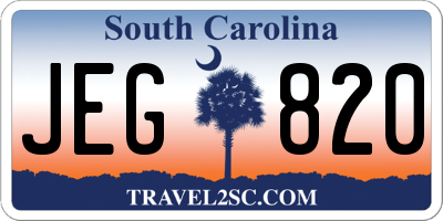 SC license plate JEG820