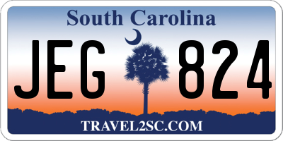 SC license plate JEG824