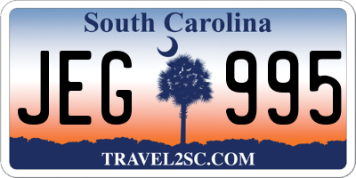 SC license plate JEG995