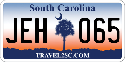 SC license plate JEH065
