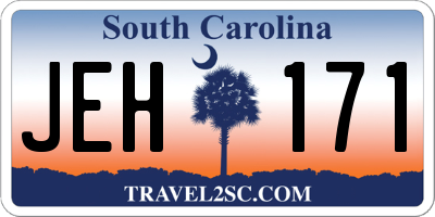 SC license plate JEH171