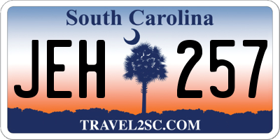 SC license plate JEH257
