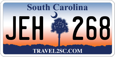 SC license plate JEH268