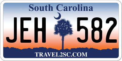 SC license plate JEH582