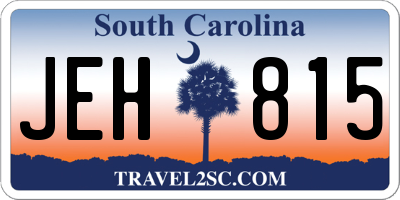 SC license plate JEH815