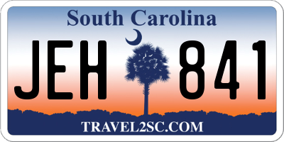 SC license plate JEH841