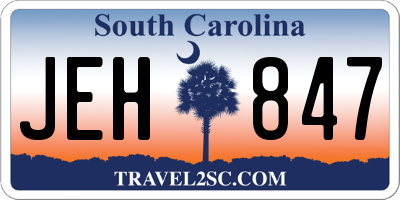 SC license plate JEH847