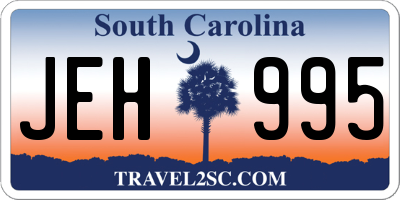 SC license plate JEH995