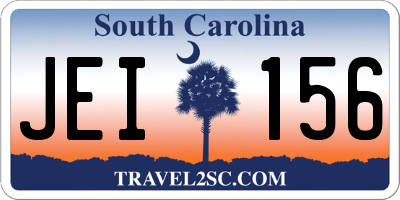 SC license plate JEI156