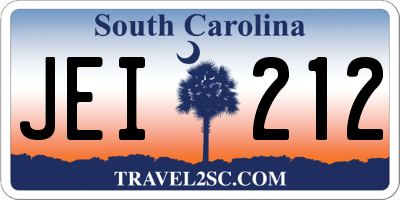 SC license plate JEI212